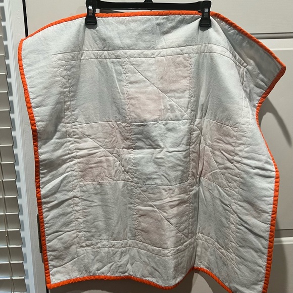 Miami Dolphins Themed Quilt in Teal and Orange - Picture 3 of 3